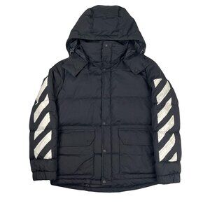 Off-White Brushed Diagonal Quilted Down Jacket M